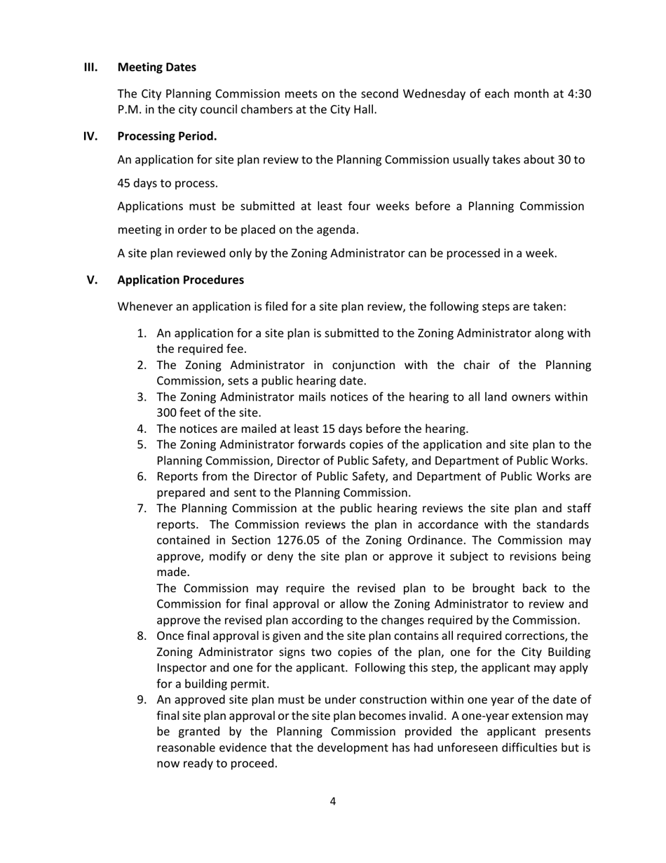 Site Plan Review Application - City of Ionia, Michigan, Page 4