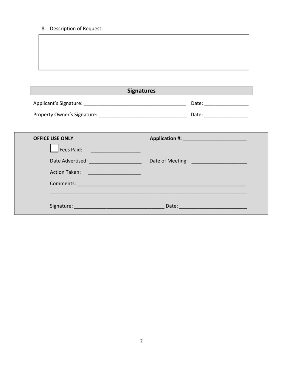 Zoning Variance (Zba) Application - City of Ionia, Michigan, Page 2
