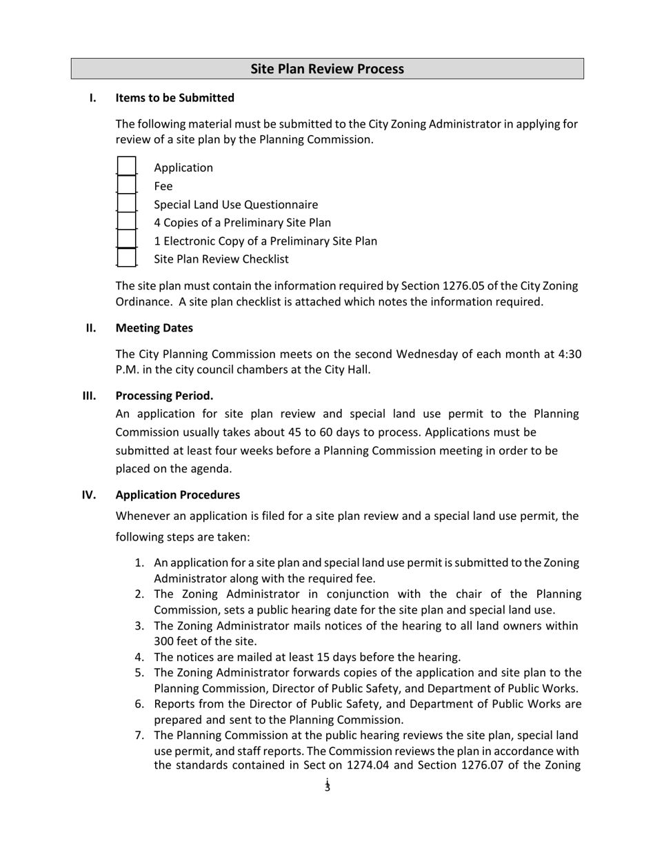 Site Plan  Special Land Use Application - City of Ionia, Michigan, Page 3