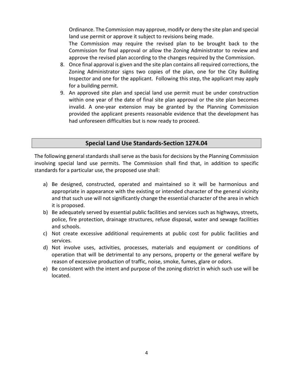 Site Plan  Special Land Use Application - City of Ionia, Michigan, Page 4