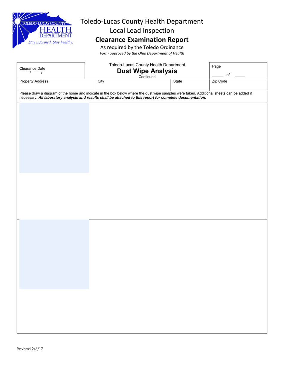 Local Lead Inspection Clearance Examination Report - Toledo-Lucas County, Ohio, Page 4