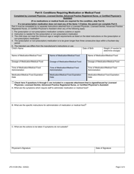 Form JFS01236 Child Medical/Physical Care Plan for Child Care - Ohio, Page 2