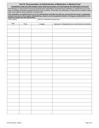 Form JFS01236 Child Medical/Physical Care Plan for Child Care - Ohio, Page 4