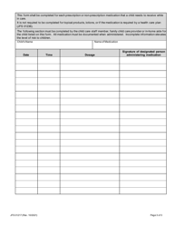 Form JFS01217 Request for Administration of Medication for Child Care - Ohio, Page 3
