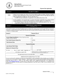 Form CLK/CT.577 Payment Plan Application - Miami-Dade County, Florida, Page 4