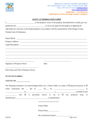 Application - Tree Removal (Individual Lots/Parcels Single Family or Duplex) - Orange County, Florida, Page 3
