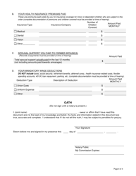 Form E5235 Affidavit of Child Support Related Information and Expenses - Franklin County, Ohio, Page 4