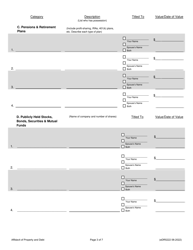 Form eDR5222 Affidavit of Property and Debt - Franklin County, Ohio, Page 3