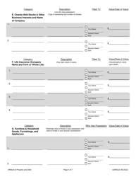 Form eDR5222 Affidavit of Property and Debt - Franklin County, Ohio, Page 4