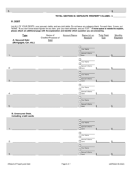 Form eDR5222 Affidavit of Property and Debt - Franklin County, Ohio, Page 6