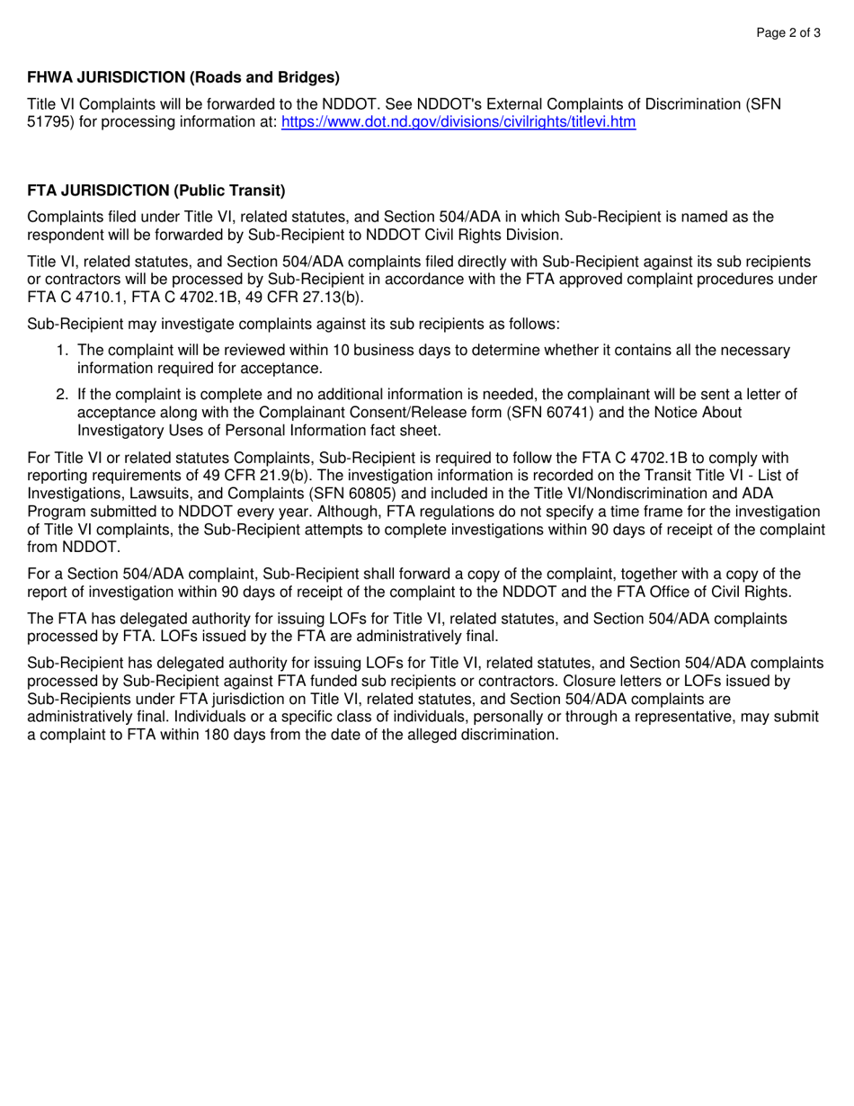 External Complaints of Discrimination - City of Williston, North Dakota, Page 2