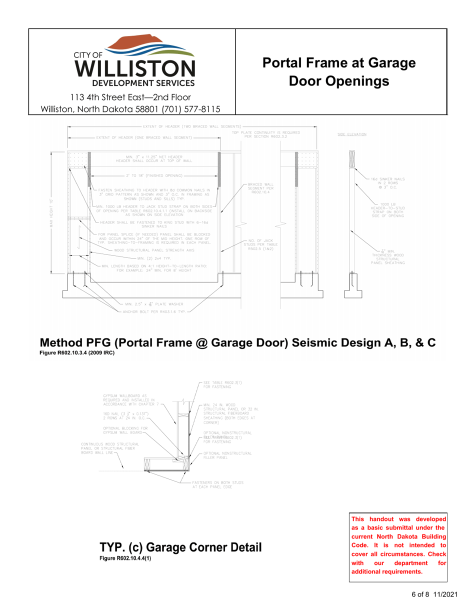 Accessory Structure / Detached Garage Handout - City of Williston, North Dakota, Page 6