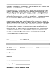 Application for Business License - Door to Door Sales - City of Williston, North Dakota, Page 2