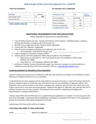 Application for Business License - Bulk Storage &amp; Handling of Flammable Liquids &amp; Hazardous Materials - City of Williston, North Dakota, Page 7