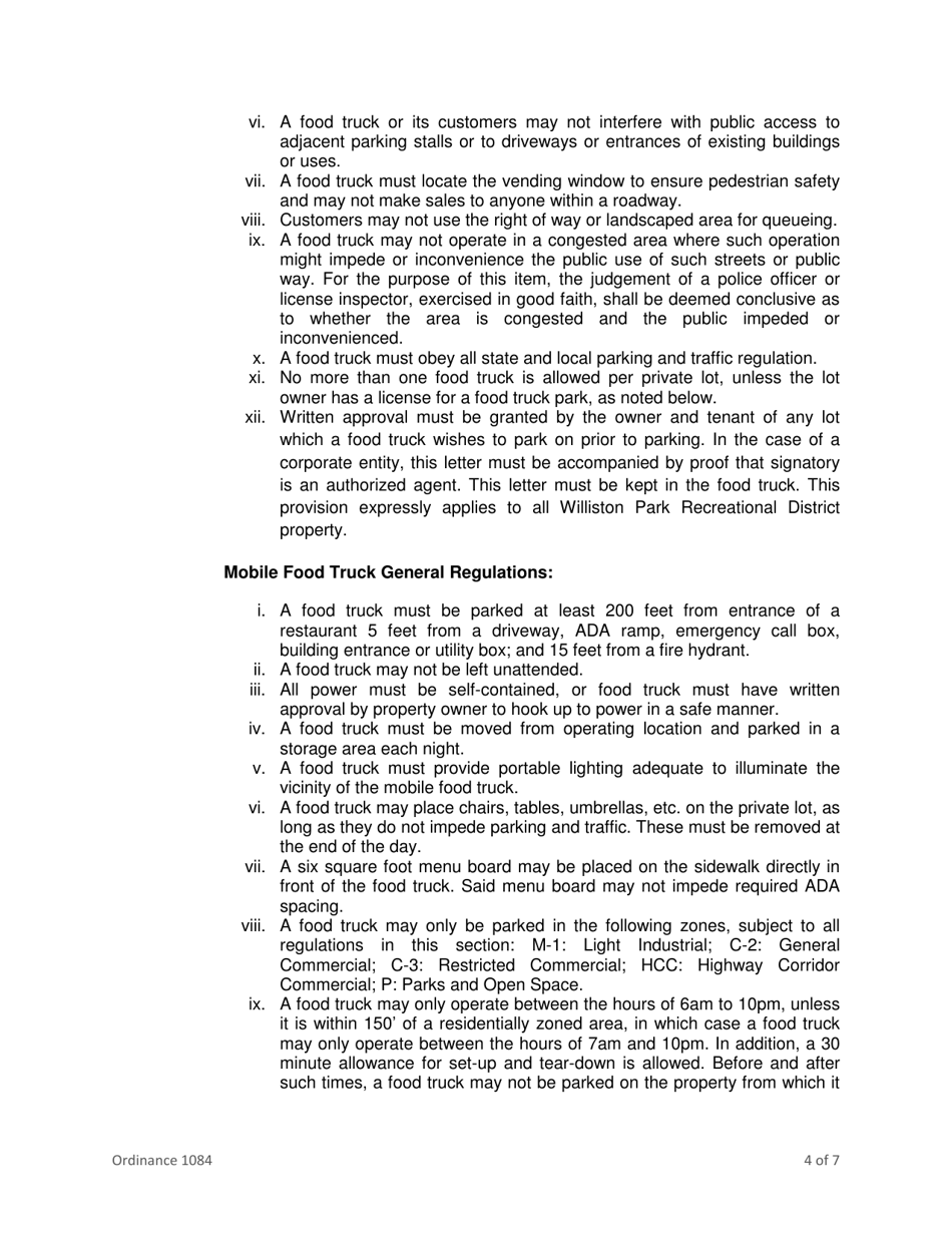 Application for Business License - Mobile Food Unit - City of Williston, North Dakota, Page 17