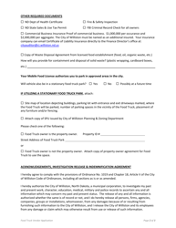 Application for Business License - Mobile Food Unit - City of Williston, North Dakota, Page 2