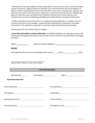 Application for Business License - Mobile Food Unit - City of Williston, North Dakota, Page 3