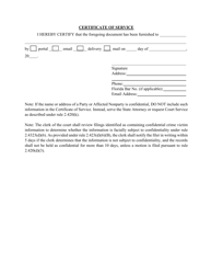 Notice of Confidential Crime Victim Information Within Court Filing - Clay County, Florida, Page 2