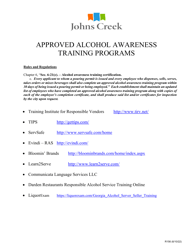 Form R156 Alcohol Employee Pouring Permit Application - City of Johns Creek, Georgia (United States), Page 3
