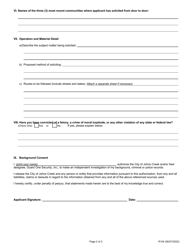 Form R104 Solicitors (Door-To-Door Salesman) Permit Application - City of Johns Creek, Georgia (United States), Page 2