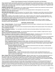 Form 23.1241 Dealer&#039;s Heavy Equipment Inventory Declaration - Harris County, Texas, Page 2