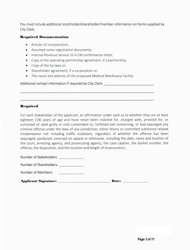 Application for Medical Marihuana Facility - Stakeholder/Shareholder/Member Form - Individual Application - City of Albion, Michigan, Page 3