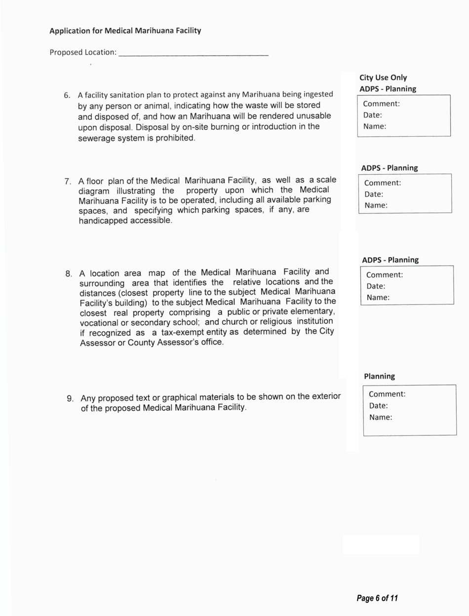 Application for Medical Marihuana Facility - Stakeholder / Shareholder / Member Form - Individual Application - City of Albion, Michigan, Page 6