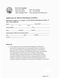 Application for Medical Marihuana Growers Facility - City of Albion, Michigan, Page 2