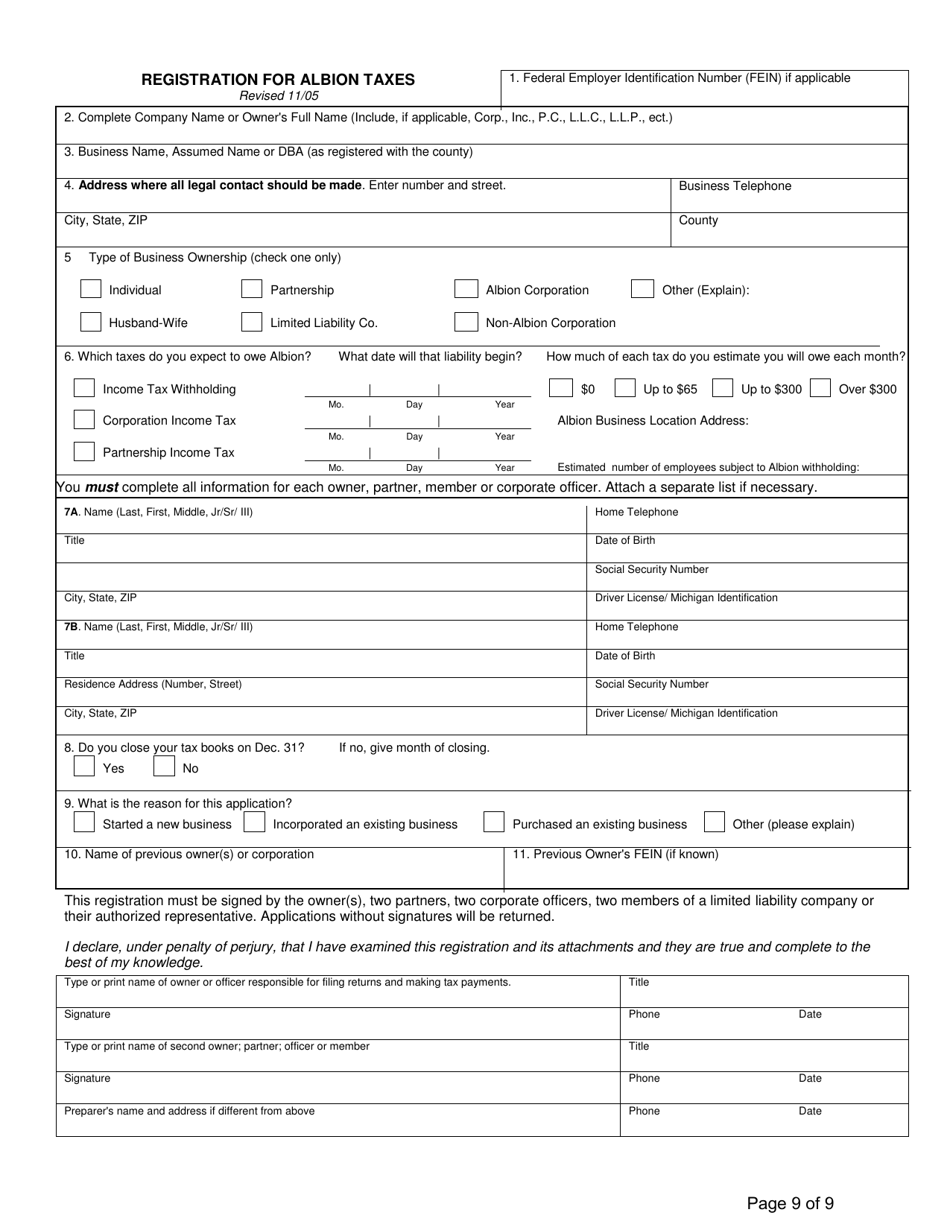 Application for Medical Marihuana Growers Facility - City of Albion, Michigan, Page 9