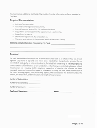 Application for Medical Marihuana Facility - Stakeholder/Shareholder/Member Form - City of Albion, Michigan, Page 2