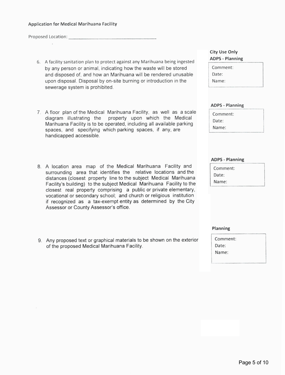 Application for Medical Marihuana Facility - Stakeholder / Shareholder / Member Form - City of Albion, Michigan, Page 5