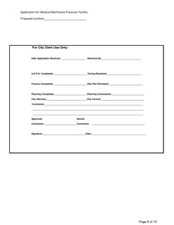 Application for Medical Marihuana Facility - Stakeholder/Shareholder/Member Form - City of Albion, Michigan, Page 8