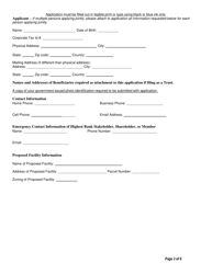 Application for Adult Use Marihuana Growers and Processor Facility - City of Albion, Michigan, Page 2