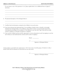 Form CCCO0032 Affidavit of Identification - Cook County, Illinois, Page 3