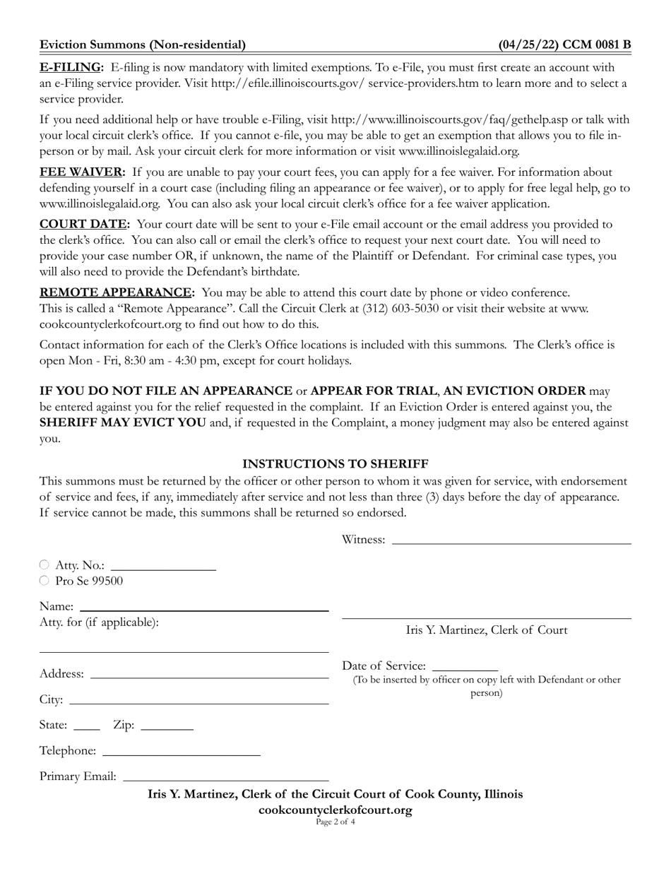 Form Ccm0081 Fill Out Sign Online And Download Fillable Pdf Cook County Illinois 8774