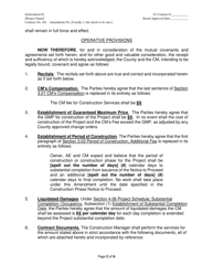 First Amendment of Construction Manager Services Agreement for Phase 2 - Construction Services - Lee County, Florida, Page 2