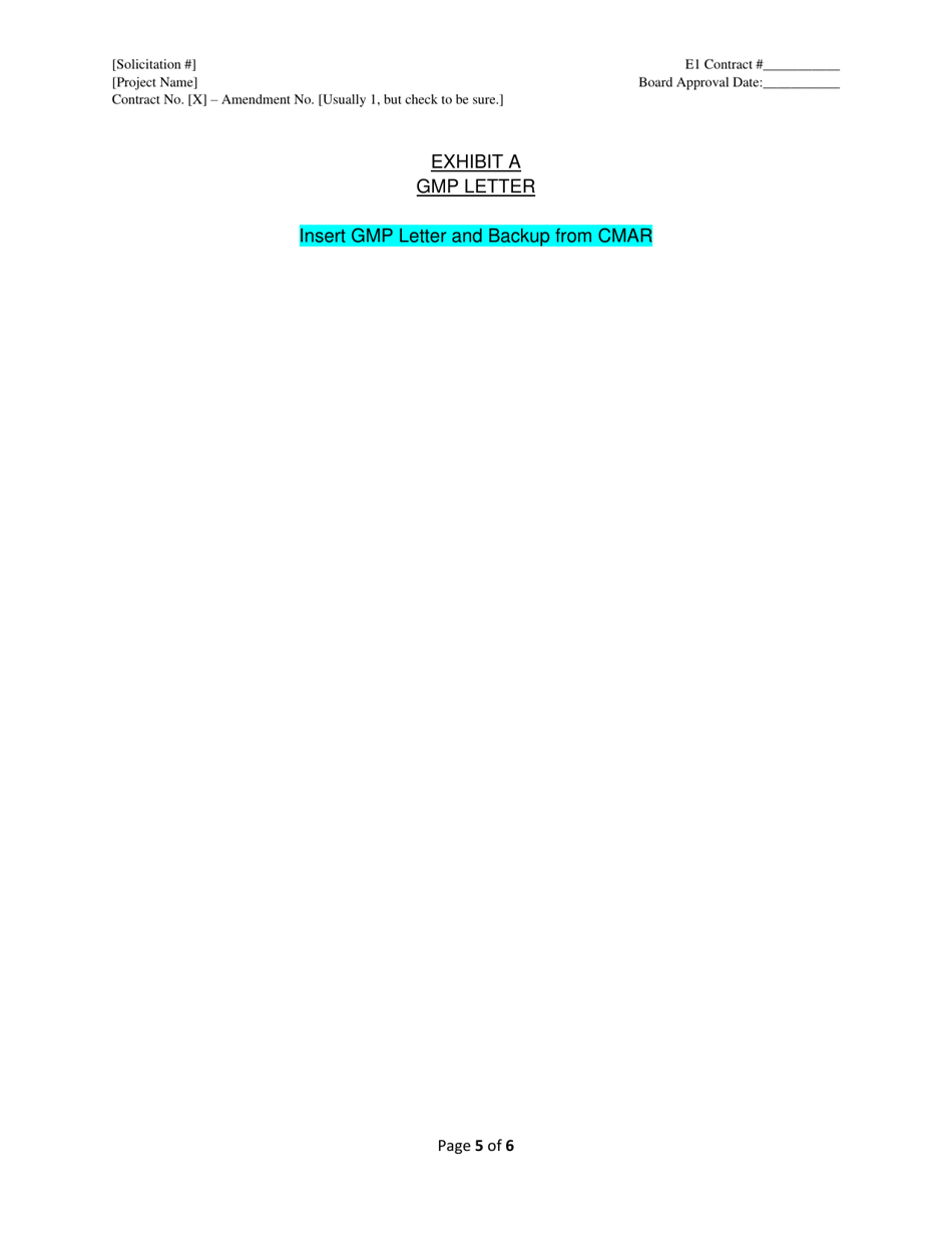 First Amendment of Construction Manager Services Agreement for Phase 2 - Construction Services - Lee County, Florida, Page 5