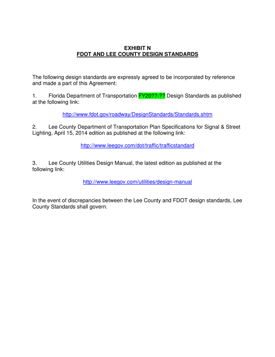 Master Construction Agreement - Lee County, Florida, Page 33