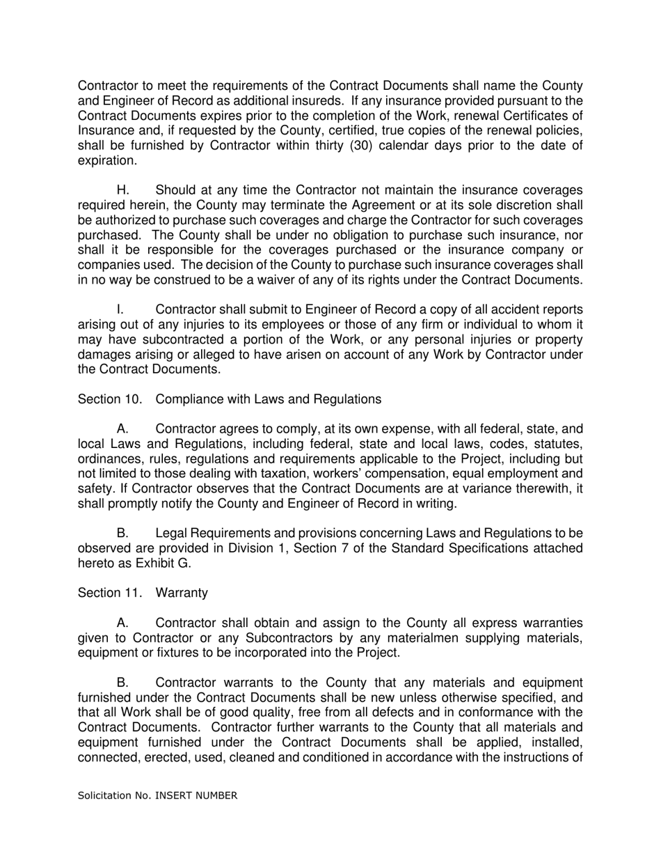 Master Construction Agreement - Lee County, Florida, Page 9