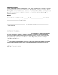 Plumbing Permit Application - City of Troy, Michigan, Page 2