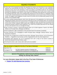Adult Business Use License Application - City of Troy, Michigan, Page 3