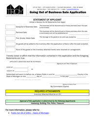 Going out of Business Sale Application - City of Troy, Michigan, Page 3
