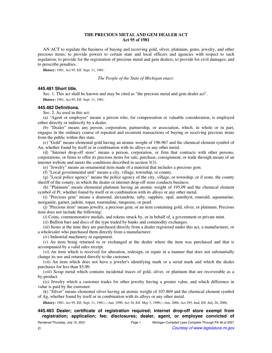 Precious Metals Dealer Application - City of Troy, Michigan, Page 4