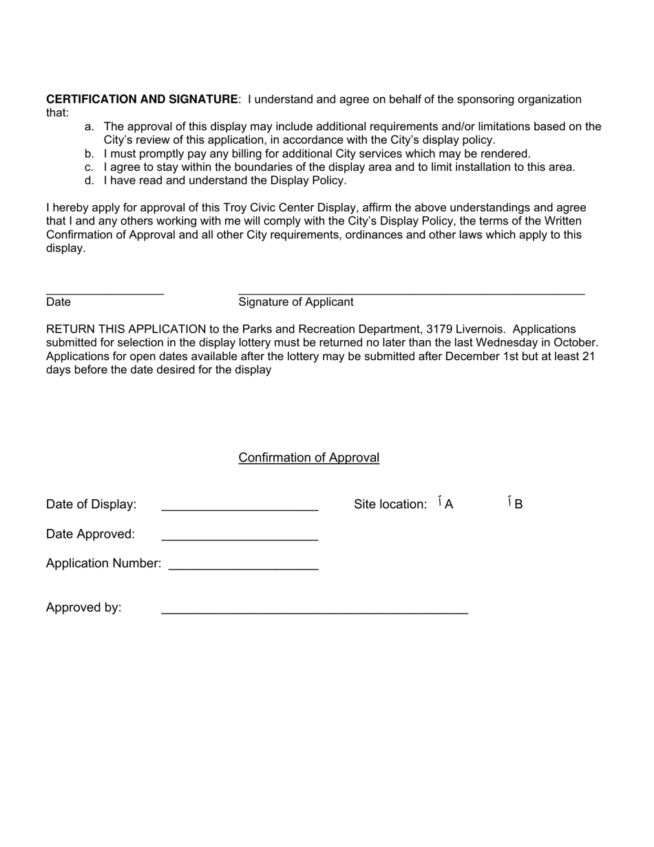 Display Application for Troy Civic Center - City of Troy, Michigan, Page 3