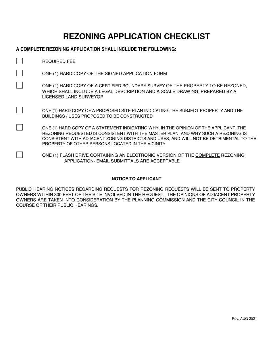Rezoning Request Application - City of Troy, Michigan, Page 2