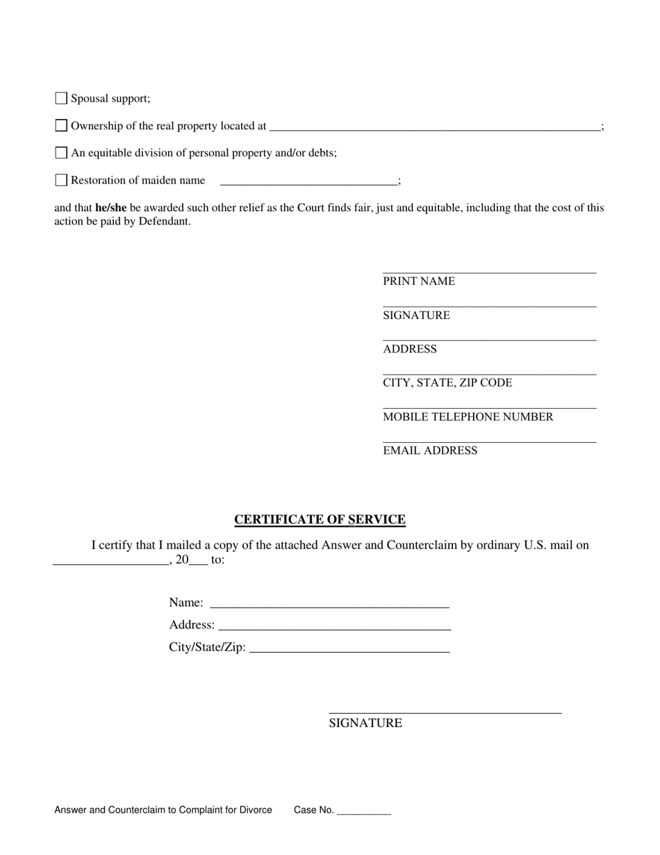 Answer and Counterclaim - Cuyahoga County, Ohio, Page 4