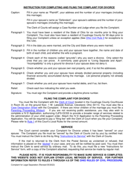 Document preview: Complaint for Legal Separation - Cuyahoga County, Ohio