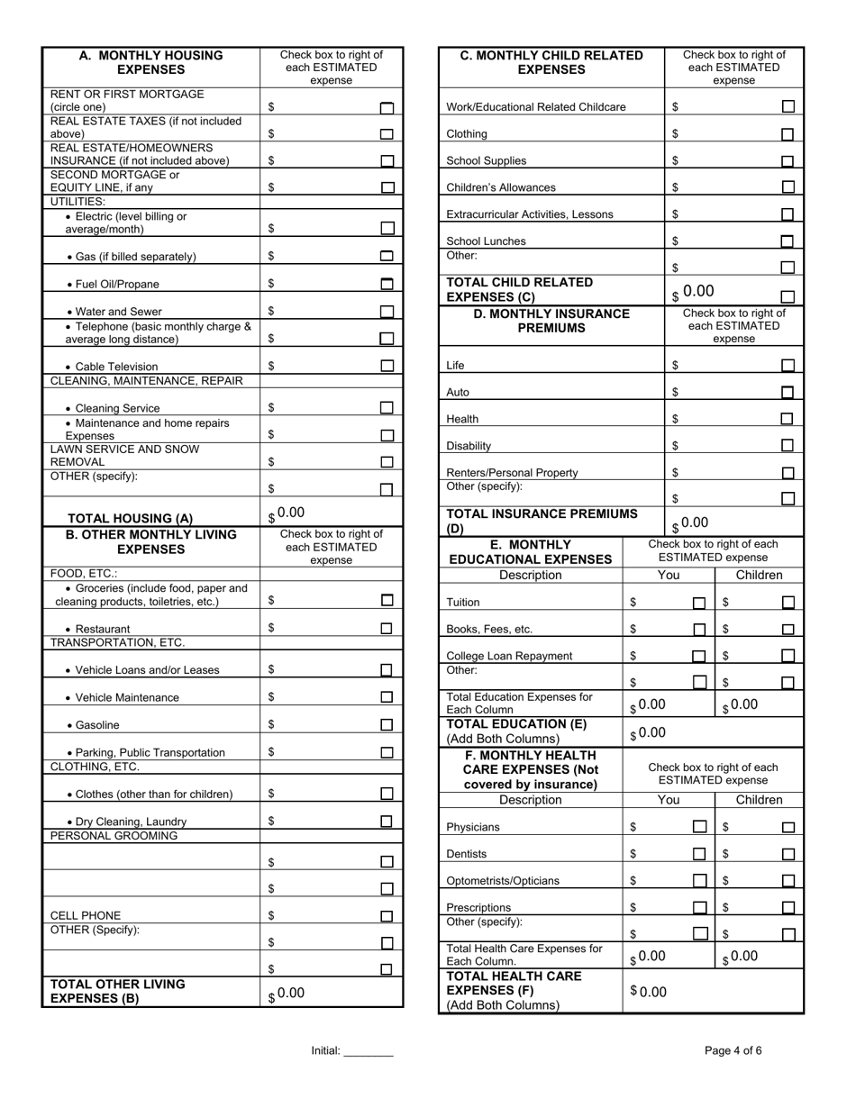 Motion for Temporary Support With Affidavit and Notice - Cuyahoga County, Ohio, Page 4