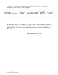 Form H289 Petitioner&#039;s Sworn Statement of Respondent&#039;s Possession of Firearm(S), Ammunition, and Concealed Carry Weapon (Ccw) Permit(S) - Cuyahoga County, Ohio, Page 2