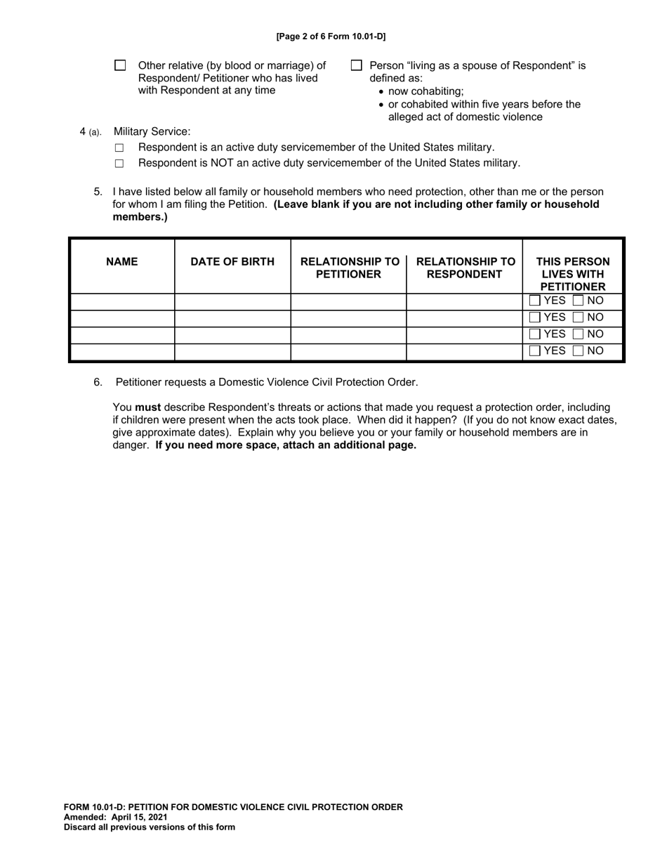 Form 1001 D Fill Out Sign Online And Download Fillable Pdf Cuyahoga County Ohio 1190